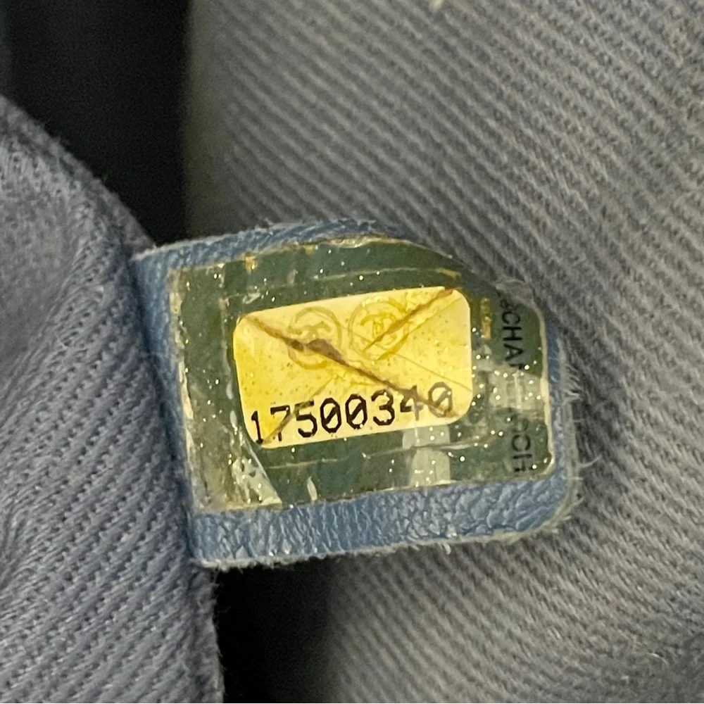 Chanel blue perforated and quilted leather Up  In The Air shoulder tote bag - Picture 13 of 13